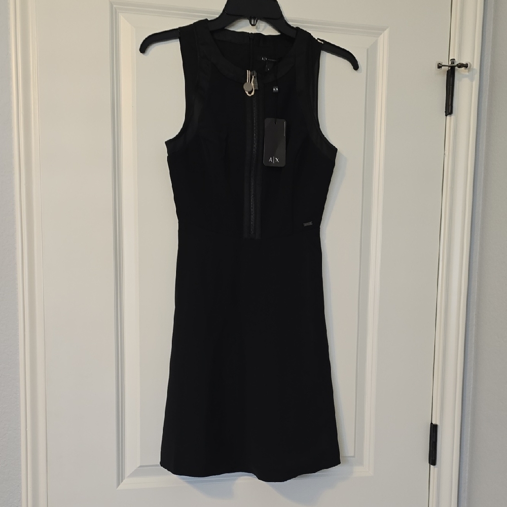 Armani Exchange Black Mini Dress